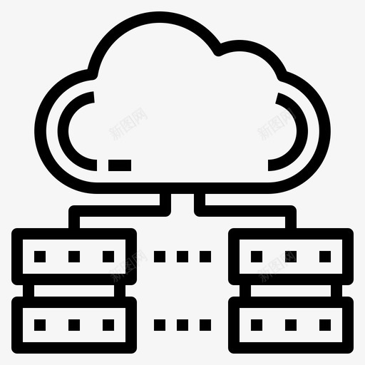 数据库云技术42线性svg_新图网 https://ixintu.com 数据库 技术 线性