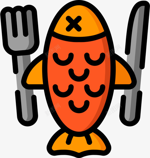 鱼饮食与健身2线色svg_新图网 https://ixintu.com 饮食 健身 线色