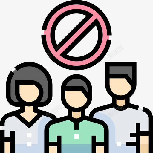 避开人群冠状病毒10线状颜色svg_新图网 https://ixintu.com 避开 人群 冠状 病毒 线状 颜色