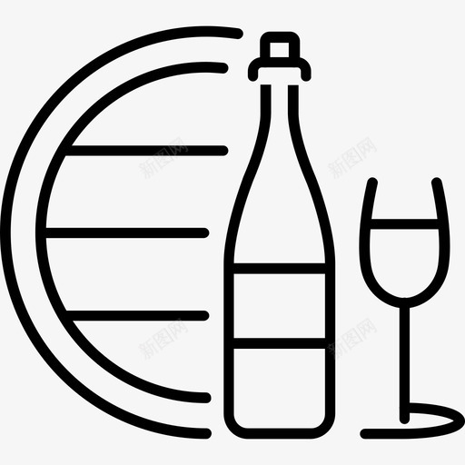 酿酒酒精木桶svg_新图网 https://ixintu.com 酿酒 酒精 木桶 葡萄 木材