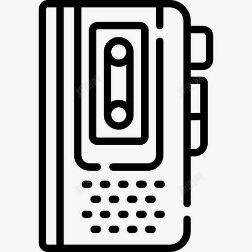 录音机新闻78线性svg_新图网 https://ixintu.com 录音机 新闻 线性