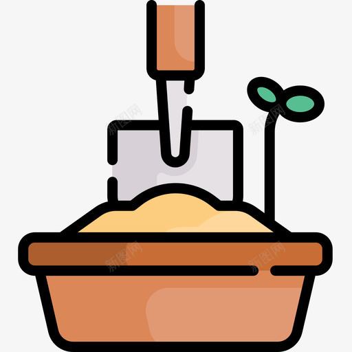 植物居家20线性颜色svg_新图网 https://ixintu.com 植物 居家 线性 颜色