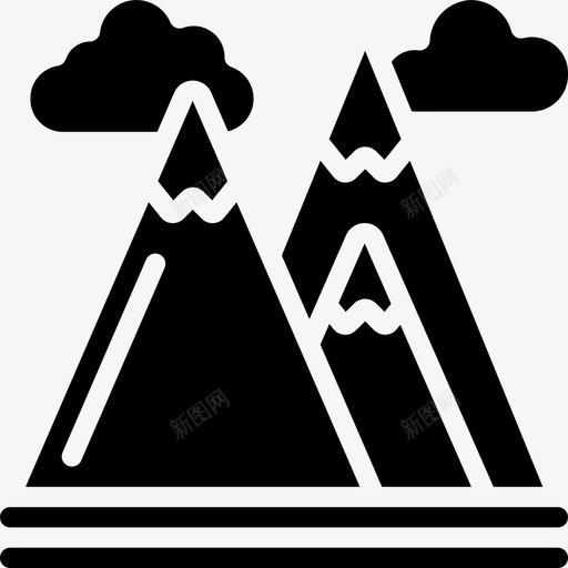 山徒步旅行11填充svg_新图网 https://ixintu.com 徒步旅行 填充