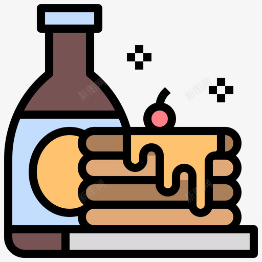 薄饼早餐65原色svg_新图网 https://ixintu.com 薄饼 早餐 原色