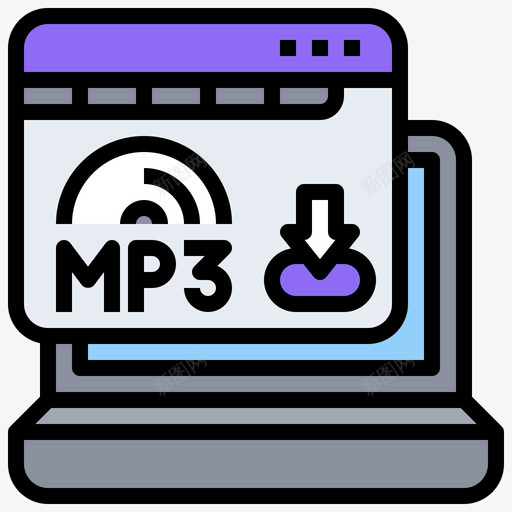 Mp3深色web9线性颜色svg_新图网 https://ixintu.com Mp3 深色 web 线性 颜色