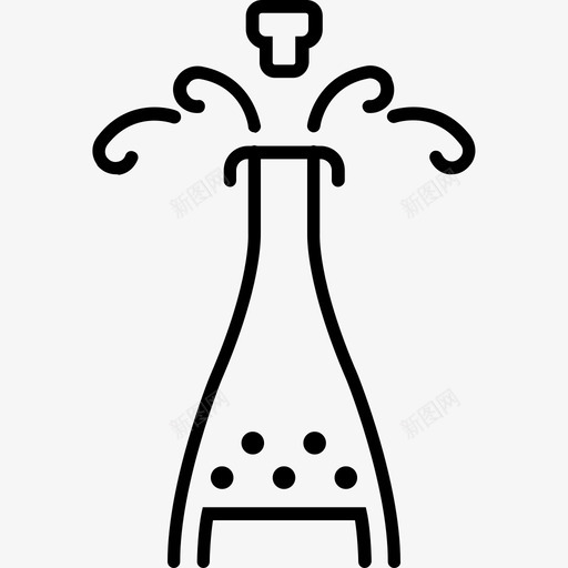 香槟酒精瓶子svg_新图网 https://ixintu.com 香槟 酒精 瓶子 软木塞 假日 酿酒