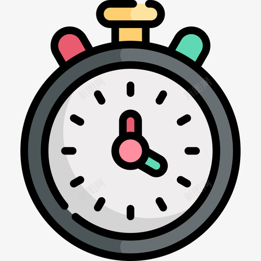 秒表足球90线性颜色svg_新图网 https://ixintu.com 秒表 足球 线性 颜色
