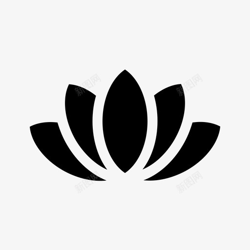 莲花花植物svg_新图网 https://ixintu.com 莲花 植物 自然 埃及 填充