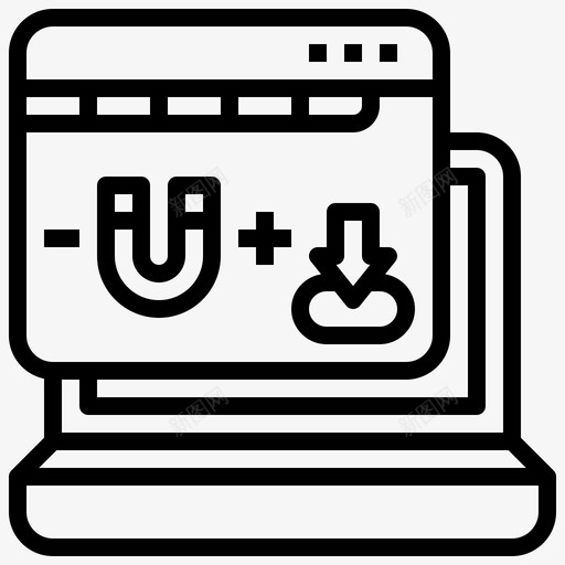 磁性连接深色网8线性svg_新图网 https://ixintu.com 磁性 连接 深色 线性