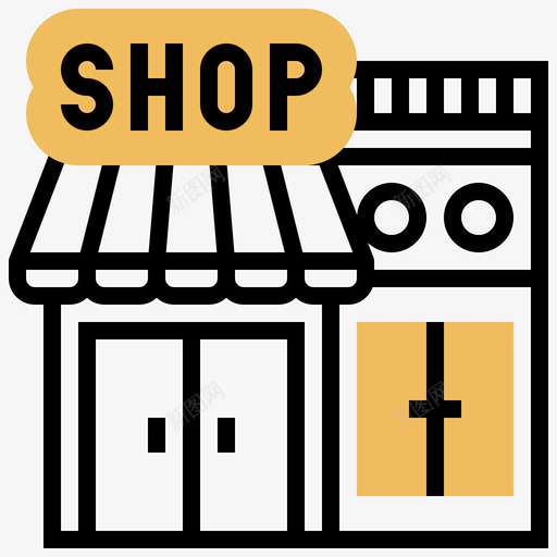 商店戒烟39黄影svg_新图网 https://ixintu.com 商店 戒烟 黄影