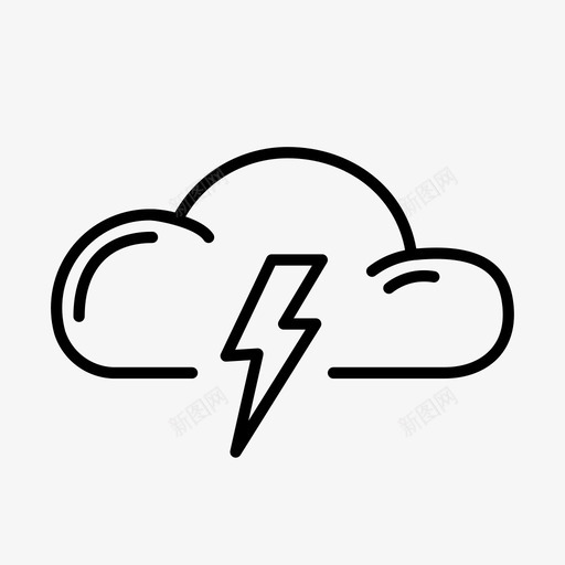 雷暴云预报svg_新图网 https://ixintu.com 天气 雷暴 预报 闪电 概要