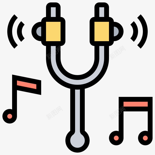 音叉科学145线性颜色svg_新图网 https://ixintu.com 音叉 科学 线性 颜色