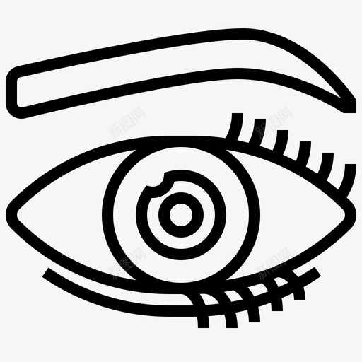 睫毛化妆品14线形svg_新图网 https://ixintu.com 睫毛 化妆品 线形