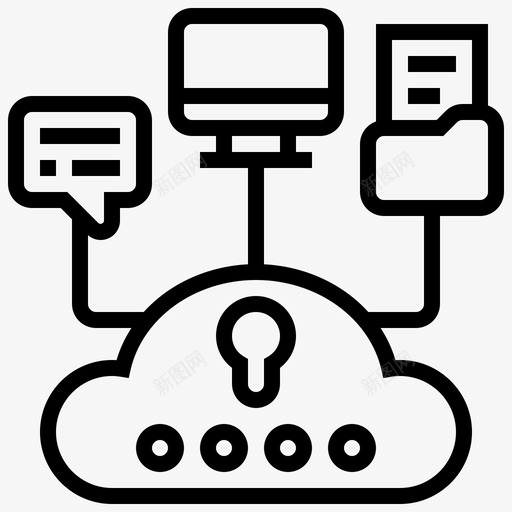 云存储数据库管理15线性svg_新图网 https://ixintu.com 存储 数据库 管理 线性