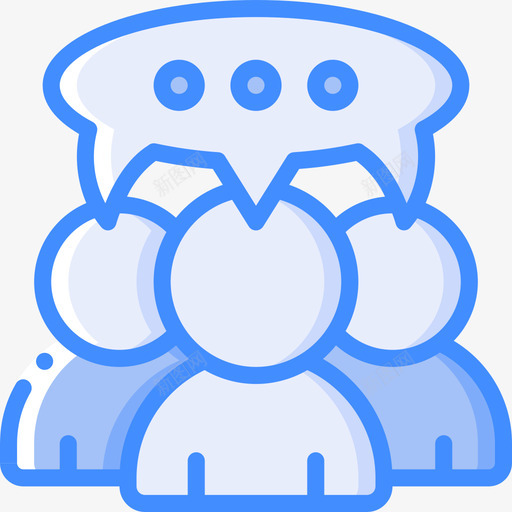 小组对话3蓝色svg_新图网 https://ixintu.com 小组 对话 蓝色