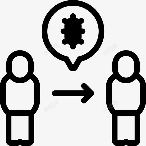 病毒传播冠状病毒22线状svg_新图网 https://ixintu.com 病毒 传播 冠状 线状