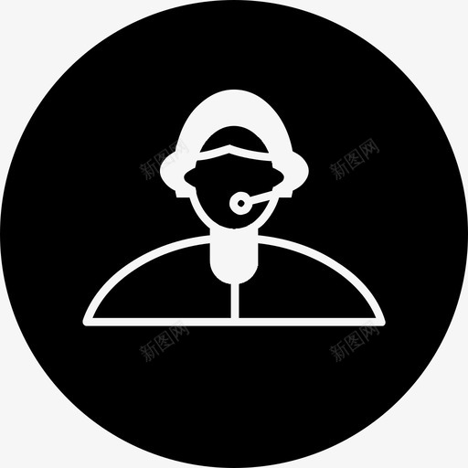 操作员头像麦克风svg_新图网 https://ixintu.com 操作员 头像 麦克风 服务 支持 界面 图标