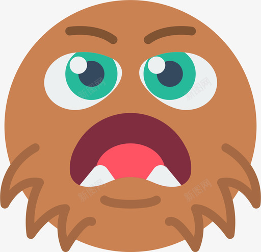 恼怒怪物表情2平淡svg_新图网 https://ixintu.com 恼怒 怪物 表情 平淡