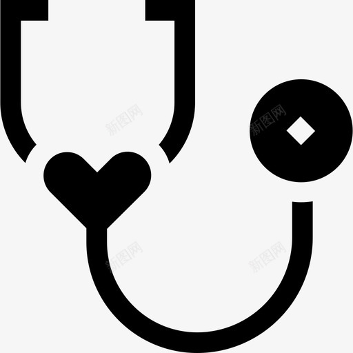 听诊器健康98填充式svg_新图网 https://ixintu.com 听诊器 健康 填充