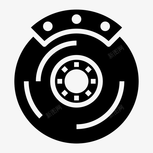 盘式制动器汽车维修78实心svg_新图网 https://ixintu.com 盘式 制动器 汽车维修 实心