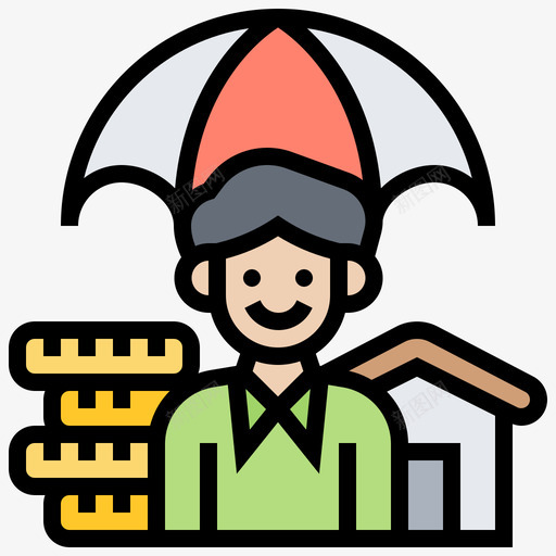 保险保险108线性颜色svg_新图网 https://ixintu.com 保险 线性 颜色