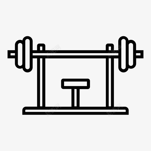卧推胸部健身svg_新图网 https://ixintu.com 卧推 健身 胸部 健身房