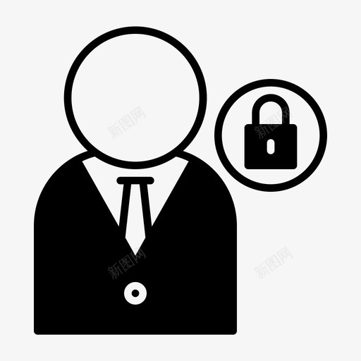 用户安全会计员工svg_新图网 https://ixintu.com 会计 会计人员 公司 员工 图标 填充 安全 工人 用户