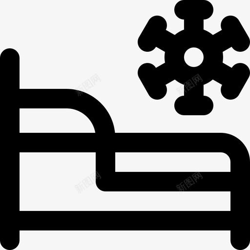 病床病毒传播42线性svg_新图网 https://ixintu.com 病床 病毒 传播 线性