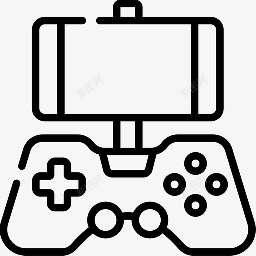 手机游戏电子游戏7线性svg_新图网 https://ixintu.com 手机游戏 电子游戏 线性