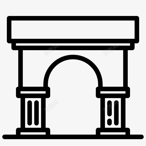 拱门城市83直线svg_新图网 https://ixintu.com 拱门 城市 直线