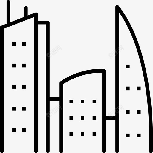 麦纳麦巴林金融城svg_新图网 https://ixintu.com 巴林 麦纳麦 金融 海港