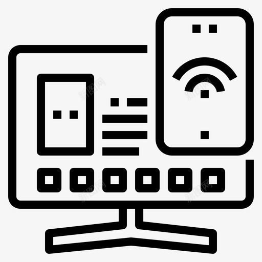 智能电视智能家居49线性svg_新图网 https://ixintu.com 智能 电视 智能家居 线性