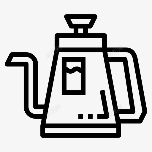 水壶咖啡店167直线型svg_新图网 https://ixintu.com 水壶 咖啡店 直线 线型