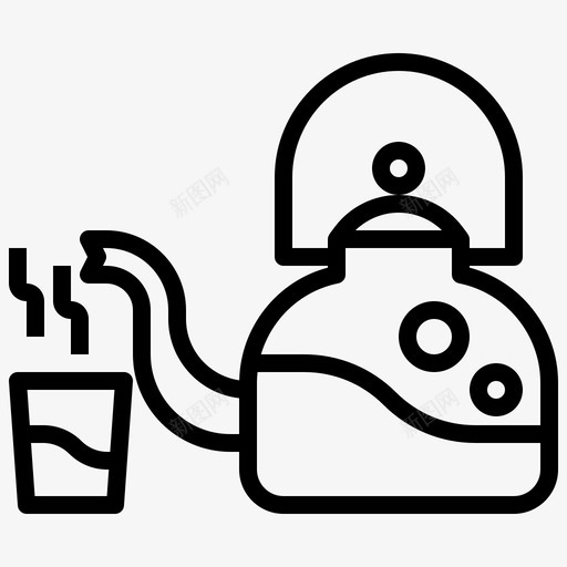 水壶露营175直线型svg_新图网 https://ixintu.com 水壶 露营 直线 线型