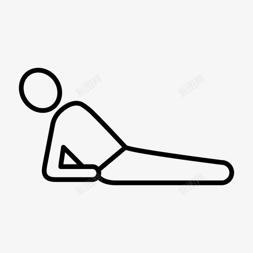 鱼式姿势锻炼svg_新图网 https://ixintu.com 鱼式 瑜伽 姿势 锻炼 线条 风格