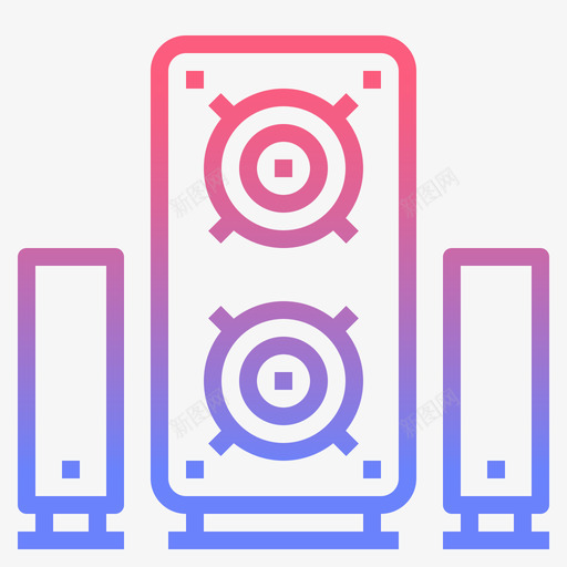 扬声器在家工作18线性梯度svg_新图网 https://ixintu.com 扬声器 在家 工作 线性 梯度