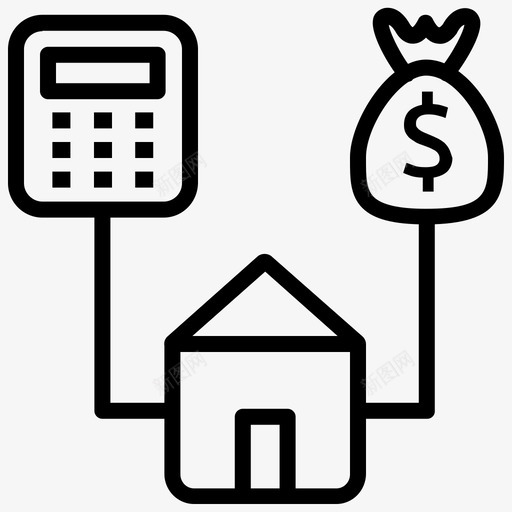 贷款计算器预算财务svg_新图网 https://ixintu.com 贷款 计算器 预算 财务 住房贷款 计划 房地产 2行
