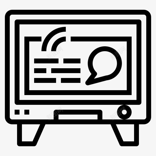 广播商业545直线svg_新图网 https://ixintu.com 广播 商业 直线