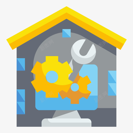 在家工作在家工作1平淡svg_新图网 https://ixintu.com 在家 工作 平淡