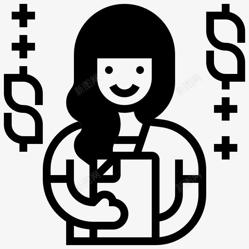 簿记员会计46黄影svg_新图网 https://ixintu.com 簿记员 会计 黄影