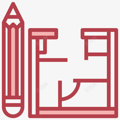 建筑建筑和建筑9红色svg_新图网 https://ixintu.com 建筑 红色