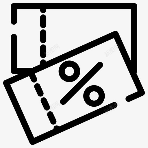 折扣优惠券促销svg_新图网 https://ixintu.com 折扣 优惠券 促销 销售 标签 商业 连接线