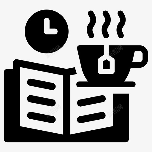 茶下午茶休息svg_新图网 https://ixintu.com 下午 休息 时间 图书馆