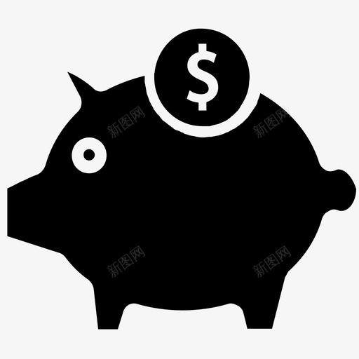 储蓄罐货币支付svg_新图网 https://ixintu.com 储蓄罐 货币 支付 储蓄 电子商务 填充