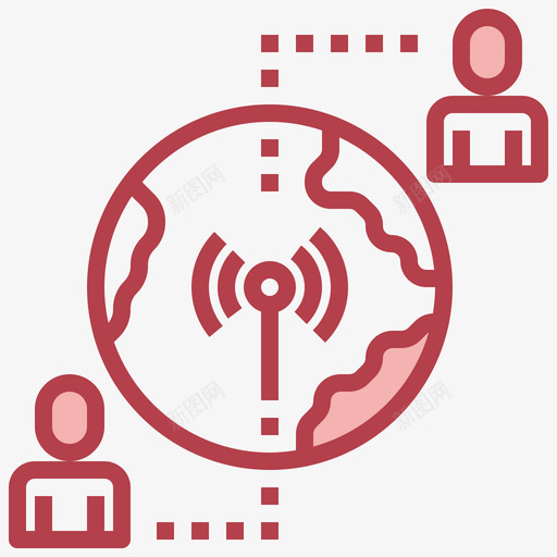 通信业务分析7红色svg_新图网 https://ixintu.com 通信 业务 分析 红色