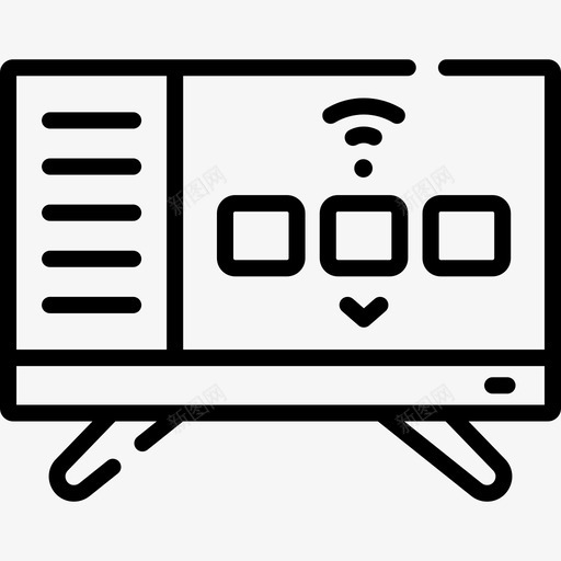智能电视智能家居55线性svg_新图网 https://ixintu.com 智能 电视 智能家居 线性