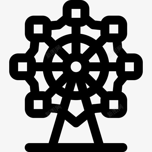 摩天轮游乐园65直线型svg_新图网 https://ixintu.com 摩天轮 游乐园 直线 线型