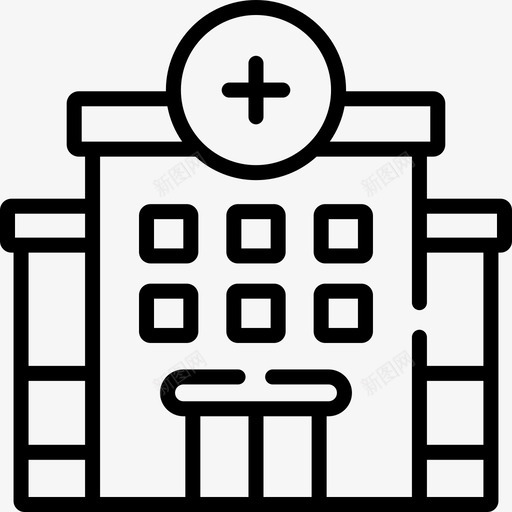 医院城市生活49线性svg_新图网 https://ixintu.com 医院 城市生活 线性