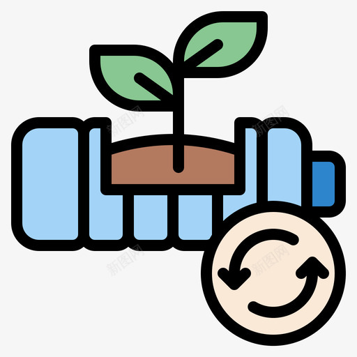 循环利用生态环境11线性色彩svg_新图网 https://ixintu.com 循环 利用 生态环境 线性 色彩