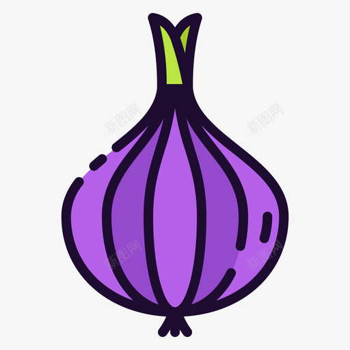 洋葱水果和蔬菜6线形颜色svg_新图网 https://ixintu.com 洋葱 水果 蔬菜 线形 颜色